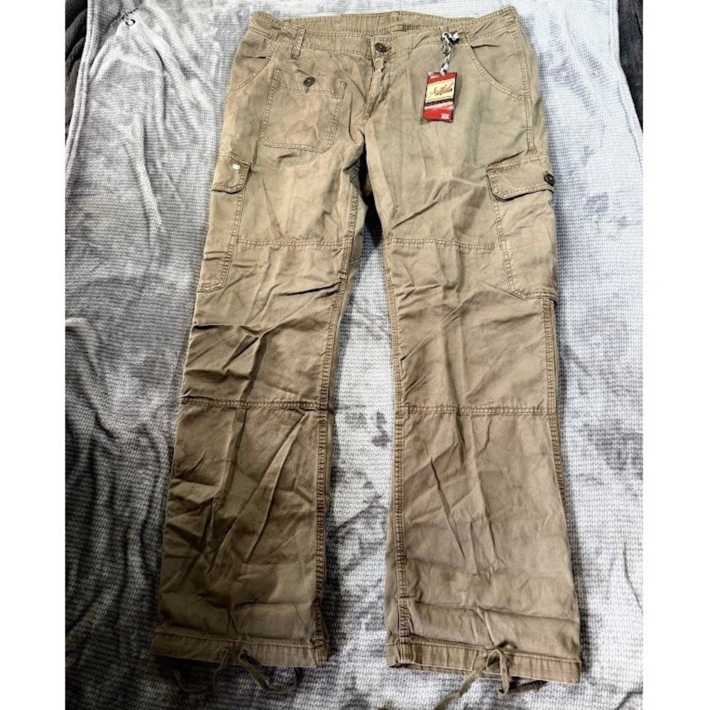 Artful Dodger Badland Mens Cargo Pants Beige Cotton Utility Trousers 36x32 NEW